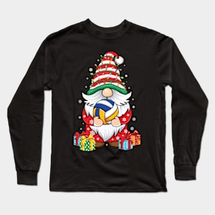 Cute gnomes volleyball lover Christmas gnome volleyball Long Sleeve T-Shirt